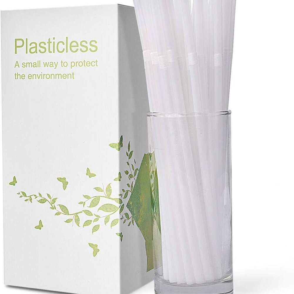 200 Count 8.25" Eco-friendly Bendable Compostable PLA Straws - Plasticless Biode - Picture 4 of 7